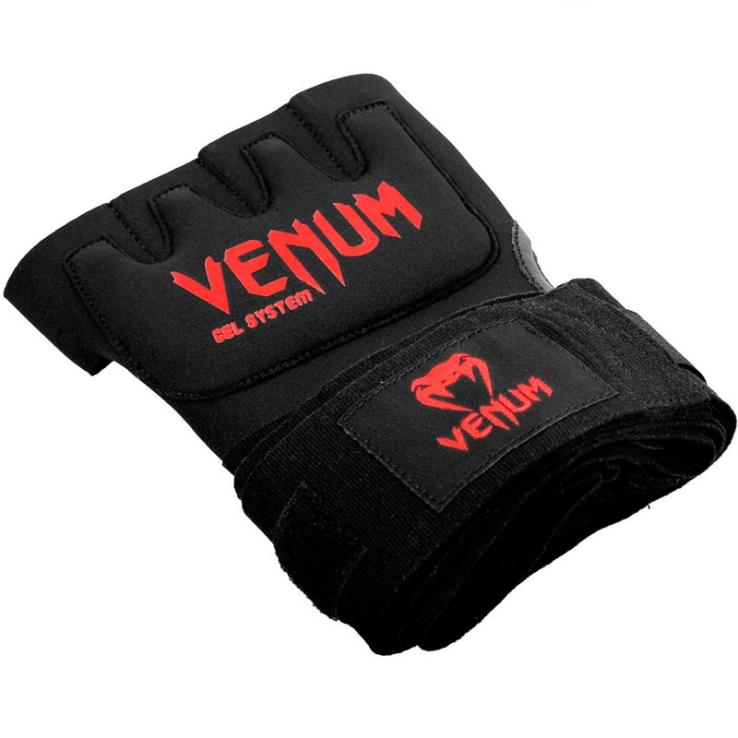 Bendaggio per guantoni da boxe Venum Gel Kontact Nero/Rosso (paio)