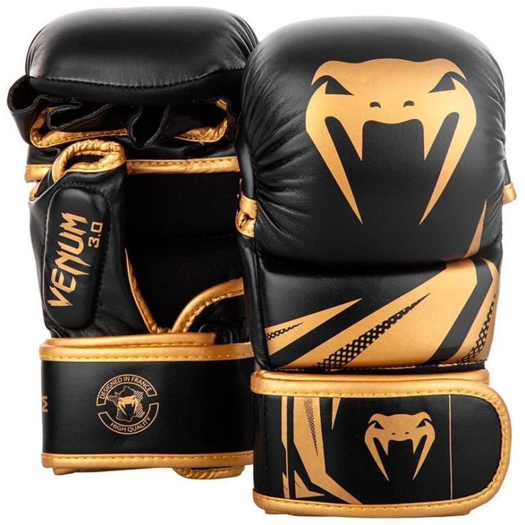 Guanti MMA Venum Challenger 3.0 Sparring Neri/Oro 7oz