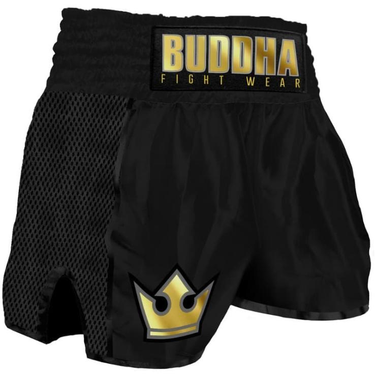 Pantaloncini Muay Thai Buddha Retro Premium nero / oro