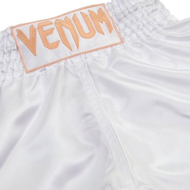 Pantaloni Muay Thai Venum Classic bianchi / dorati Bambini