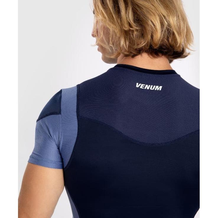 Rashguard a maniche corte Venum Tempest - Blu scuro / Blu