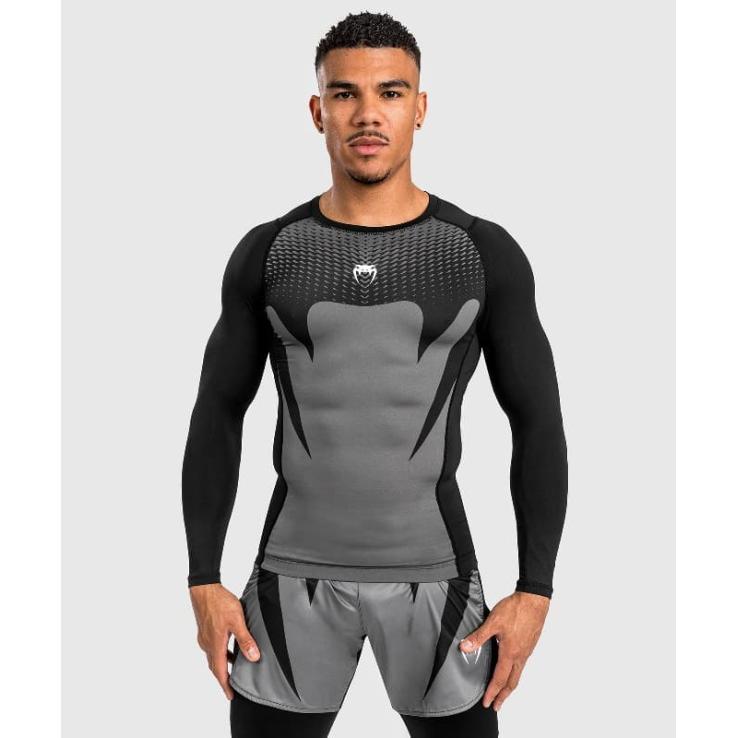 Rashguard Venum Attack a maniche lunghe - nero grigio