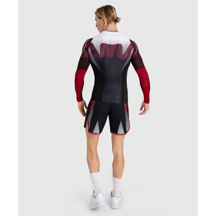 Rashguard Venum Adrenaline a manica lunga - nero rosso