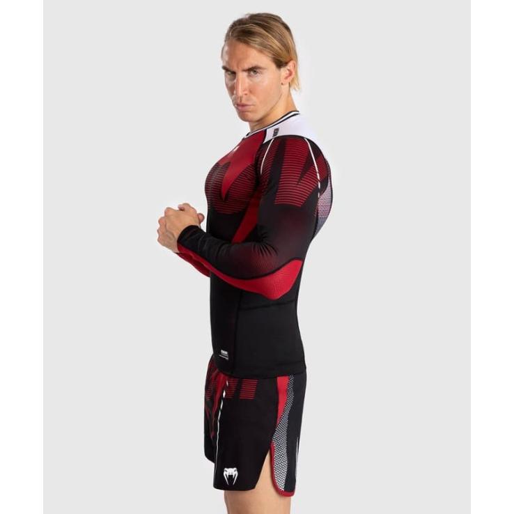 Rashguard Venum Adrenaline a manica lunga - nero rosso